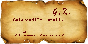 Gelencsér Katalin névjegykártya