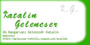 katalin gelencser business card